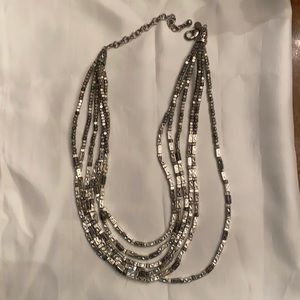 Chico’s multi strand silver necklace
